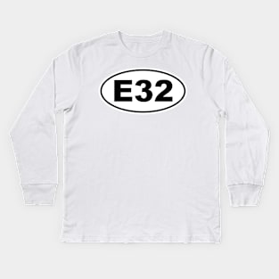 E32 Chassis Code Marathon Style Kids Long Sleeve T-Shirt